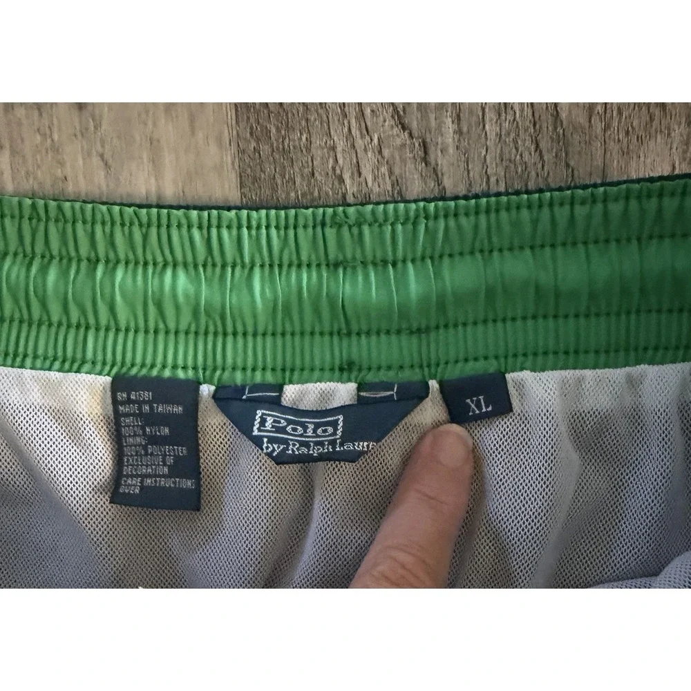 Polo Ralph Lauren Mens Navy Blue Swim Trunks Red Pony Logo Mesh Lined Xlarge